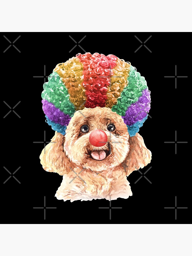 Watercolor Poodle Clown by dog-gifts