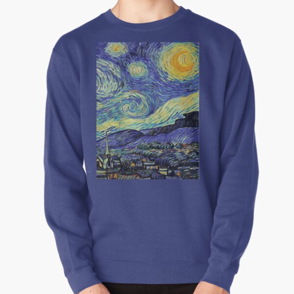 Starry Night Painting by Vincent van Gogh Gifts for women Pullover Sweatshirt