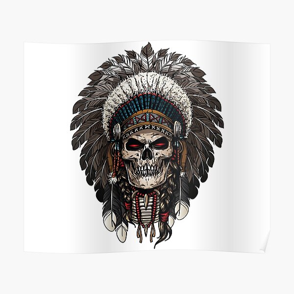 KC Chiefs Indian Skull  Poster for Sale by Razors-Edge