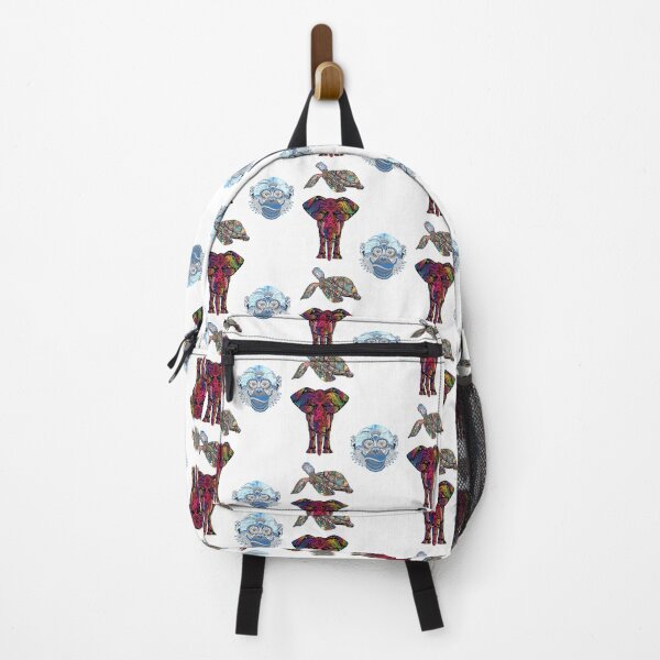 Item preview, Elephant Turtle Monkey Colorful Pattern designed and sold by Hanlar.