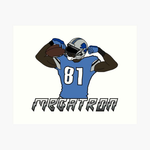 NFL Team Apparel Detroit Lions #81 Calvin Johnson-Jersey T-Shirt Megatron  Medium