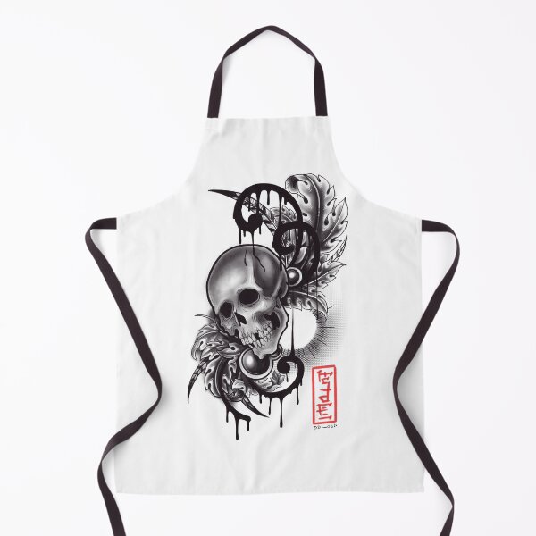 Item preview, skull with feathers designed and sold by MetroInk.