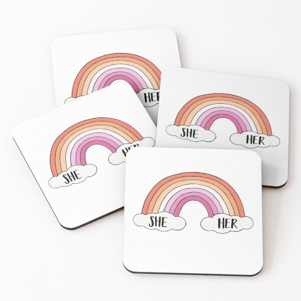 Item preview, lesbian rainbow (she/her) designed and sold by raesins.
