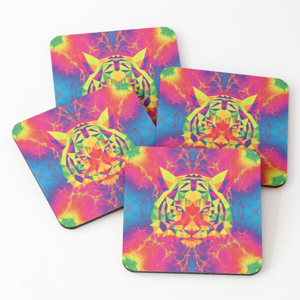 Item preview, Geometric Tropical Tiger Chinese New Year - Rainbow Tie Dye designed and sold by NoMatterLab.