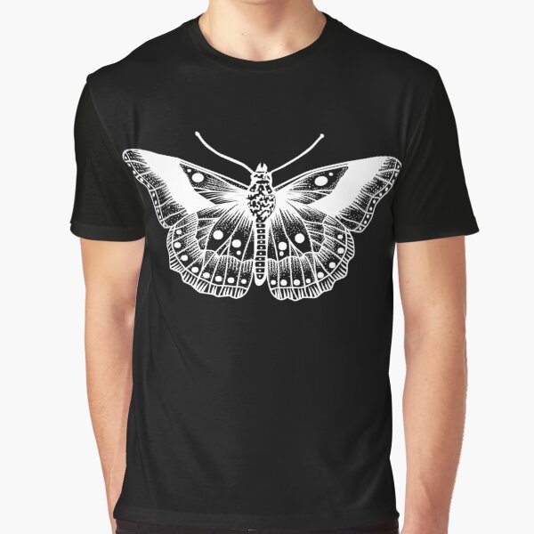 White Butterfly Tattoo Graphic T-Shirt