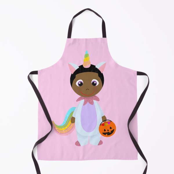 Item preview, Unicorn Boy Trick or Treater Costume Dark Skin Black Hair designed and sold by MCIllustration.