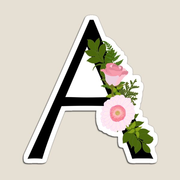 Item preview, Black floral letter A designed and sold by Robloz.
