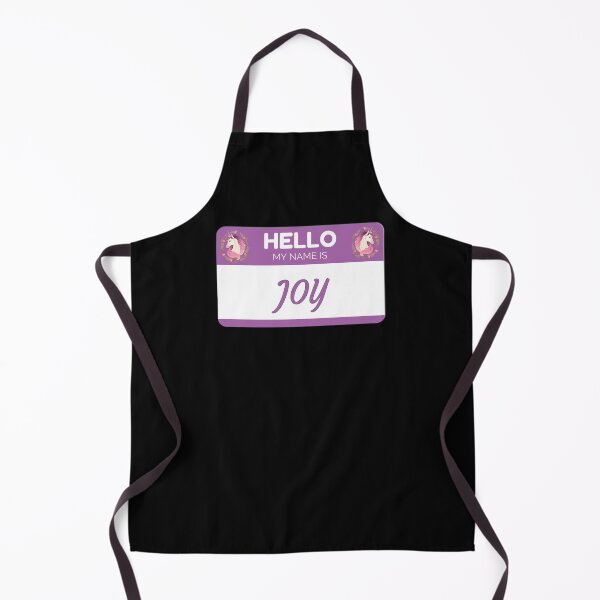 Unicorn Hello My Name Is Joy - Gift For Someone Called Joy Apron