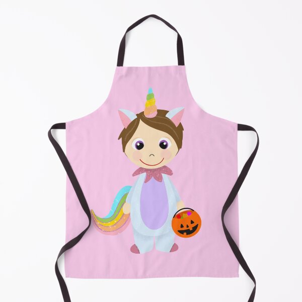 Item preview, Unicorn Boy Trick or Treater Costume Light Skin Brown Hair designed and sold by MCIllustration.