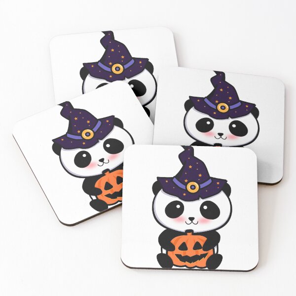 Item preview, Halloween PANDA With a witch hat hugging a pumpkin designed and sold by ButterflyX.