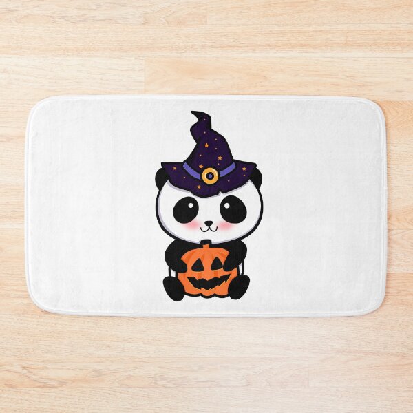 Item preview, Halloween PANDA With a witch hat hugging a pumpkin designed and sold by ButterflyX.