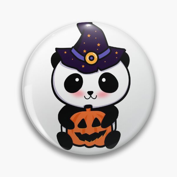 Item preview, Halloween PANDA With a witch hat hugging a pumpkin designed and sold by ButterflyX.