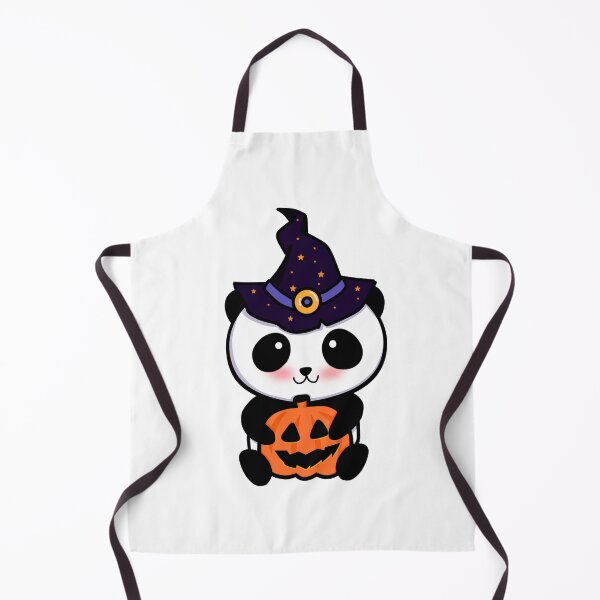 Item preview, Halloween PANDA With a witch hat hugging a pumpkin designed and sold by ButterflyX.