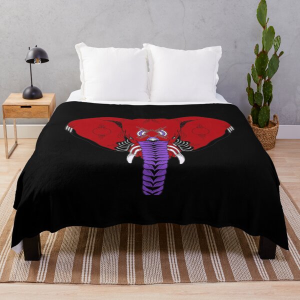 Item preview, Red and Purple African Elephant designed and sold by Slydell1.