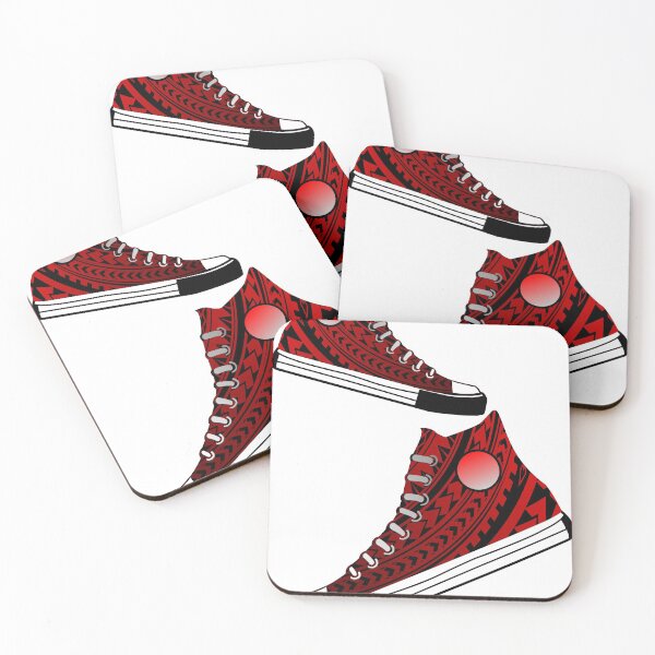 Artikelvorschau, Stammes rote Schuhe entworfen und verkauft von ARTSHACKPRINTS.