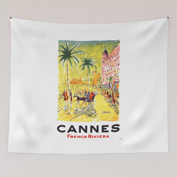 Item preview, 1958 CANNES French Riviera Travel Poster designed and sold by retrographics.