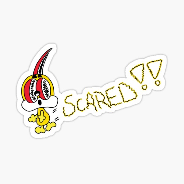 Scared Spiffy Original  Sticker