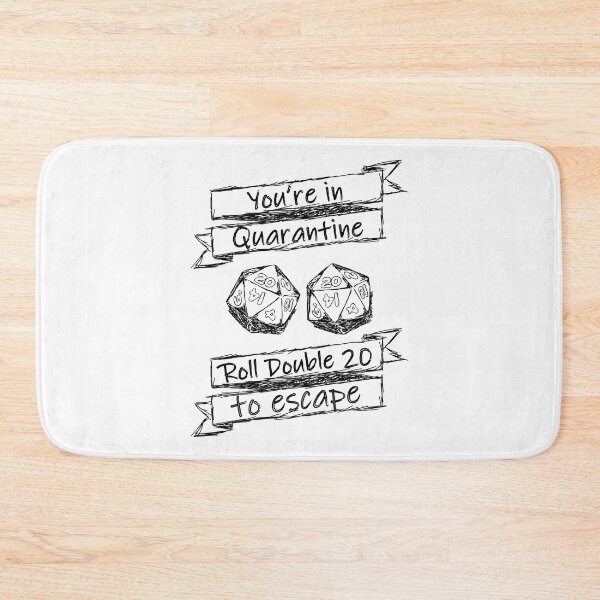 Item preview, Funny covid-19 If life was a game of RPG roll double 20 to escape quarantine light version designed and sold by Give Me that Pencil.