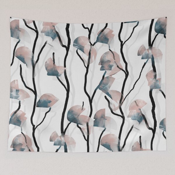 Item preview, Modern Climbing Vine -- Rose Teal designed and sold by ArgyleImp.