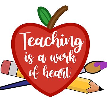 Work of Art Heart Teacher Tee Work of Art Heart Teacher Tee