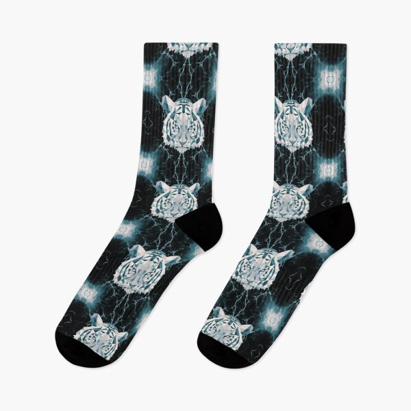 Item preview, Geometric Frozen Ice Tiger Chinese New Year - Blue designed and sold by NoMatterLab.
