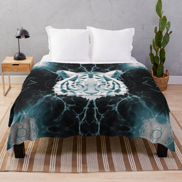 Item preview, Geometric Frozen Ice Tiger Chinese New Year - Blue designed and sold by NoMatterLab.