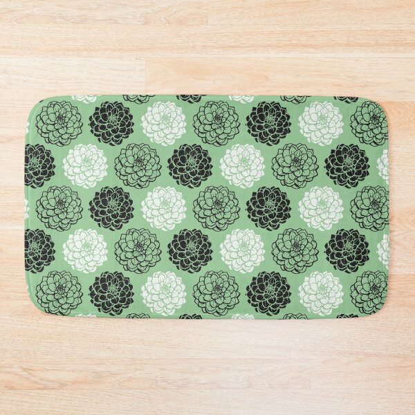 Item preview, Chrysanthemum Variations Seamless Pattern - Black, White and Faded Green designed and sold by Artberry.