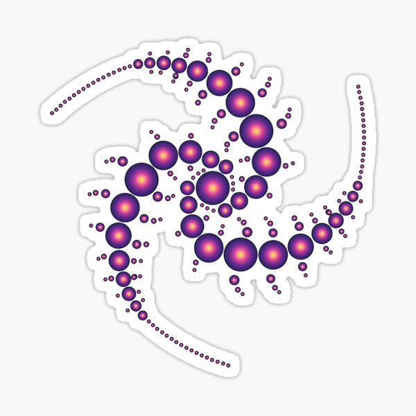 Triple Spiral Crop Circle Sticker