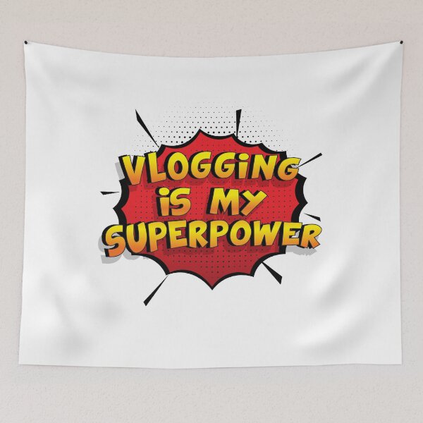 Item preview, Vlogging is my Superpower Funny Design Vlogging Gift designed and sold by Custom365.