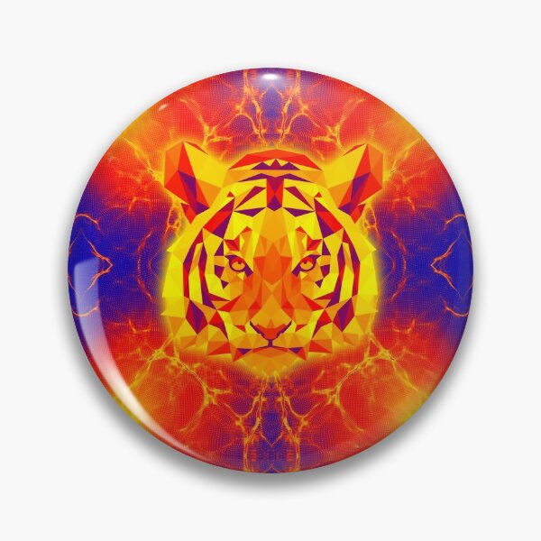 Item preview, Geometric Tiger Chinese New Year - Fire Storm  designed and sold by NoMatterLab.