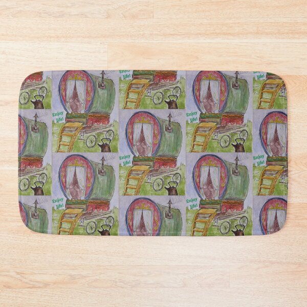 Item preview, gypsy wagon enjoy life designed and sold by amy greaves.
