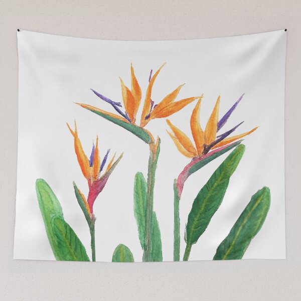 Item preview, hand painted orange bird of paradise 2020 designed and sold by SelenePaintings .