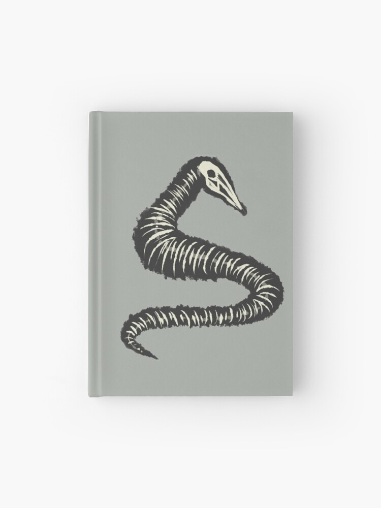 cursed worm on a string skeleton | Hardcover Journal