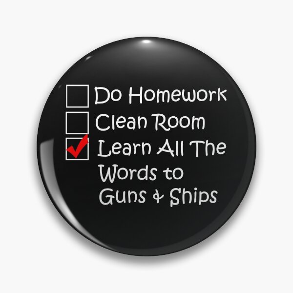 Item preview, Learn All the Words to Guns and Ships designed and sold by KristyBDesigns.