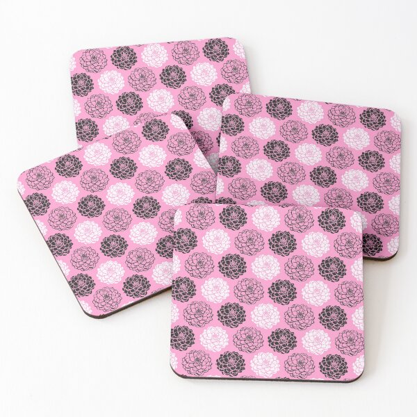 Item preview, Chrysanthemum Variations Seamless Pattern - Black, White and Pink designed and sold by Artberry.