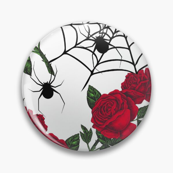 Item preview, Halloween red roses and spider webs designed and sold by LittleBettyMakes.