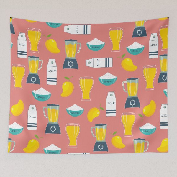 Item preview, Sunday brunch with mango smoothie pattern designed and sold by The Pattern Mill.