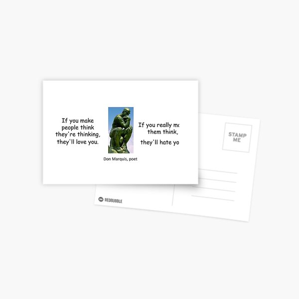 If you make people think they're thinking ... Postcard