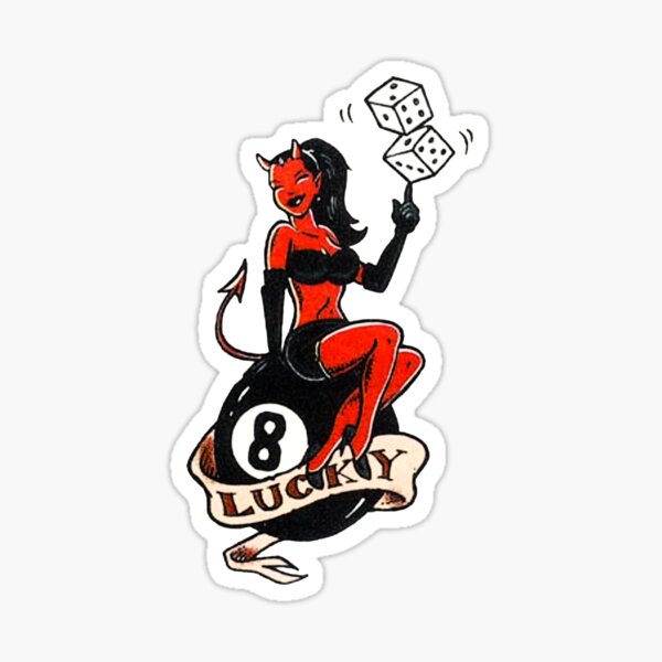 lucky devil <3 Sticker