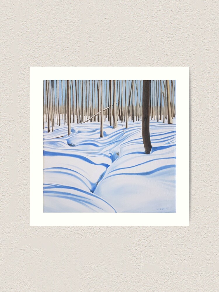 Alternate view of Outliers - winter forest painting Art Print