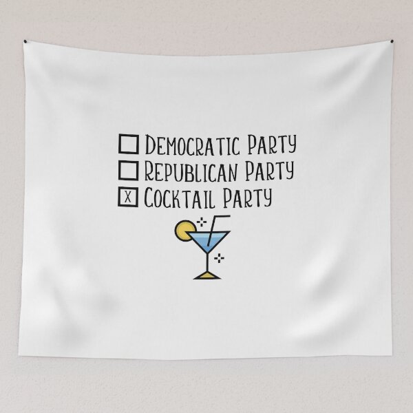 Item preview, Democratic Party Republican Party Cocktail Party Alcohol print designed and sold by nikkidawn74.