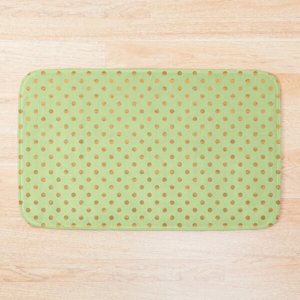 Item preview, Golden Polka Dots on Pale Green Background designed and sold by BloomCatB.