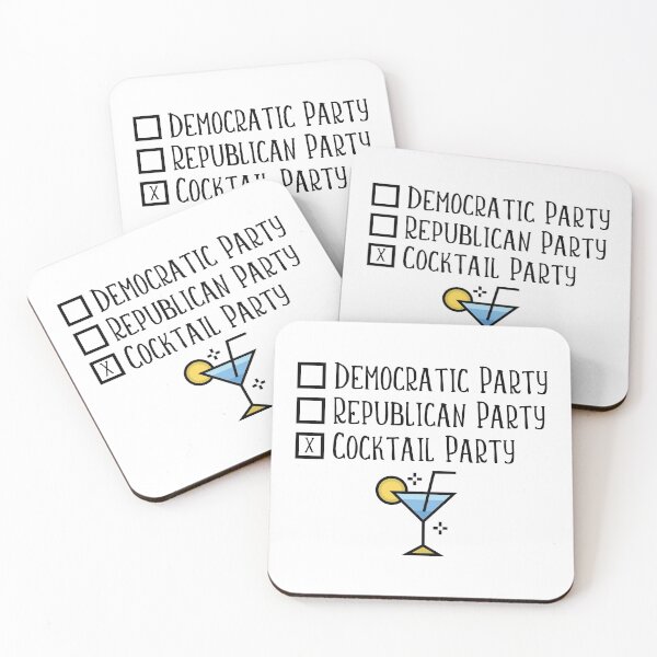 Artikelvorschau, Demokratische Partei Republikanische Partei Cocktail Party Alkohol drucken entworfen und verkauft von nikkidawn74.