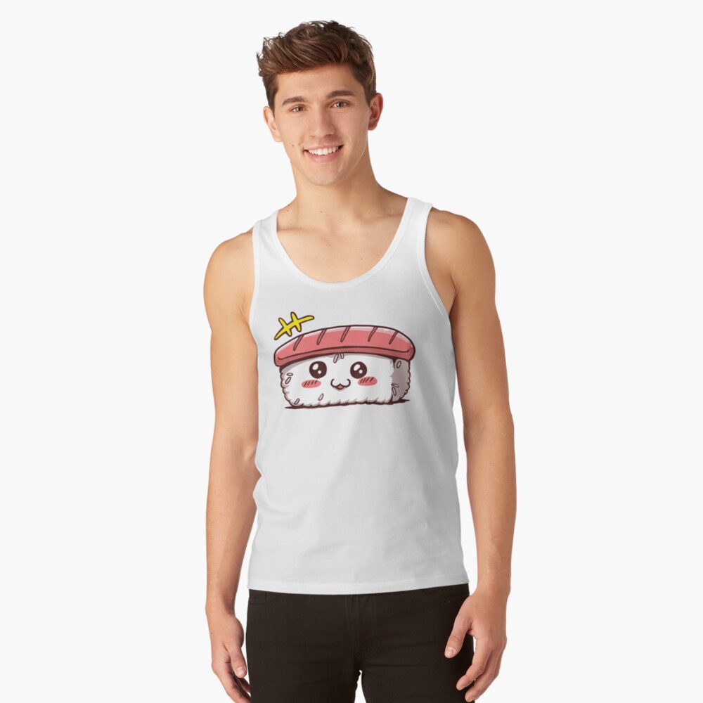  Kawaii Sushi Cannon Ball Japanese Soy Sauce Anime Foodie Tank  Top : Clothing, Shoes & Jewelry