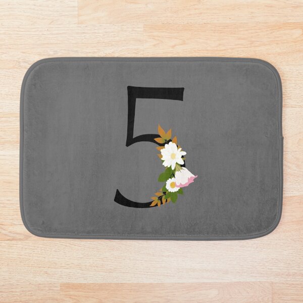 Item preview, Black floral number 5 designed and sold by Robloz.
