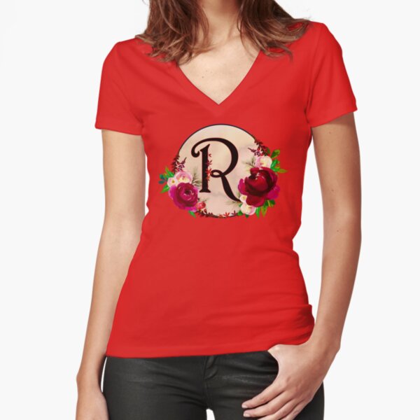  VEHFA Red Monogram Letter X with Red Floral Shower