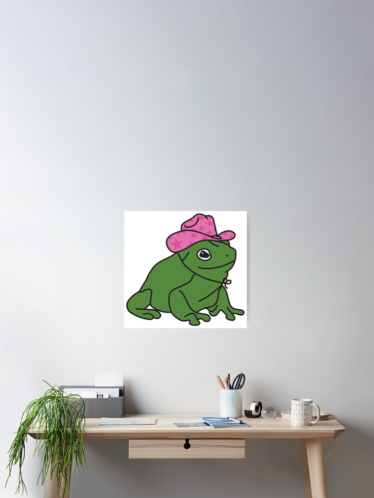 Cute Frog With Cowboy Hat PopSocket - Cottagecore Aesthetic Phone Grip