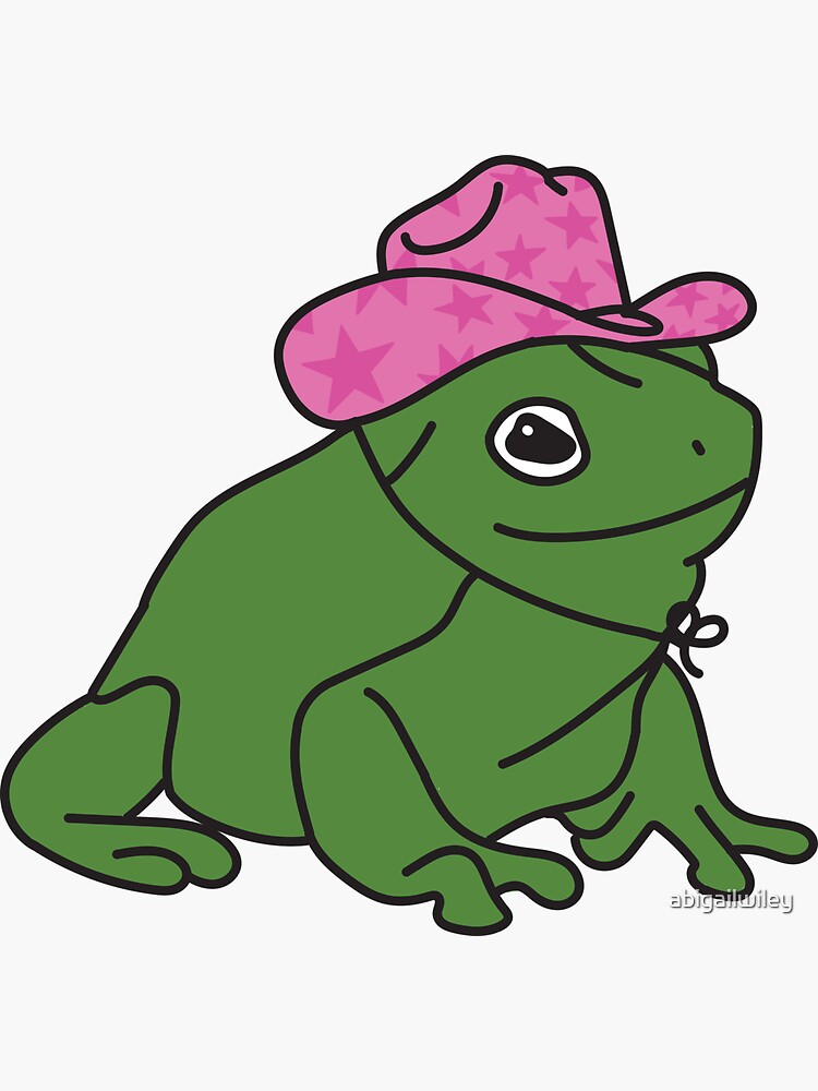 cowboy pink frog - Poster