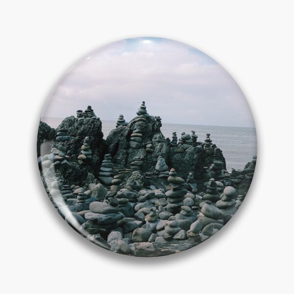 Item preview, Stone Piles on Beach designed and sold by freshlawndry.