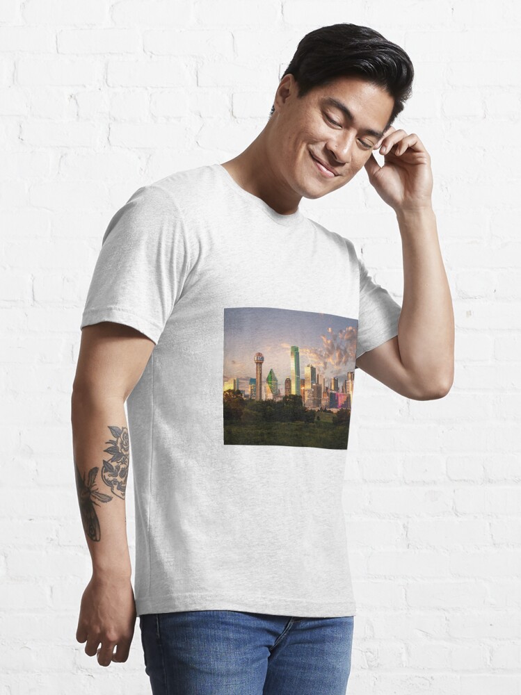 Dallas City Skyline - Texas Rangers Dallas Cowboys Stars Pride T-Shirt